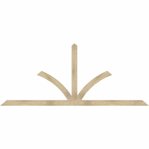 Ekena Millwork Richland Rough Sawn Timber Gable Bracket, Douglas Fir, 108"W x 45"H x 2"D x 4"F, 10/12 Pitch GBW108X45X0204RIC00RDF - main